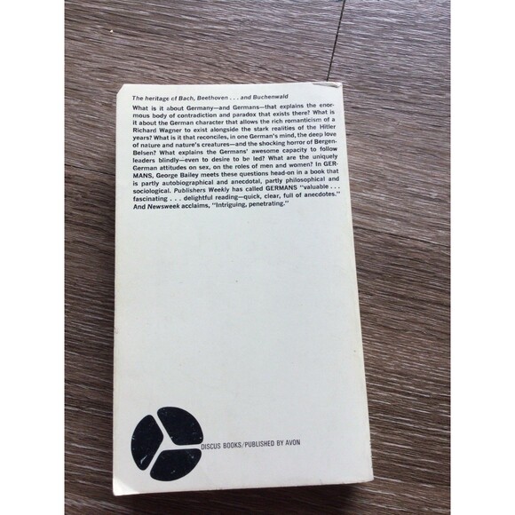 Germans : The Biography of an Obsession by George Bailey 1974 First Discus Print - Picture 2 of 3